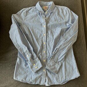 Men's Button Down Long Sleeve Striped Shirt